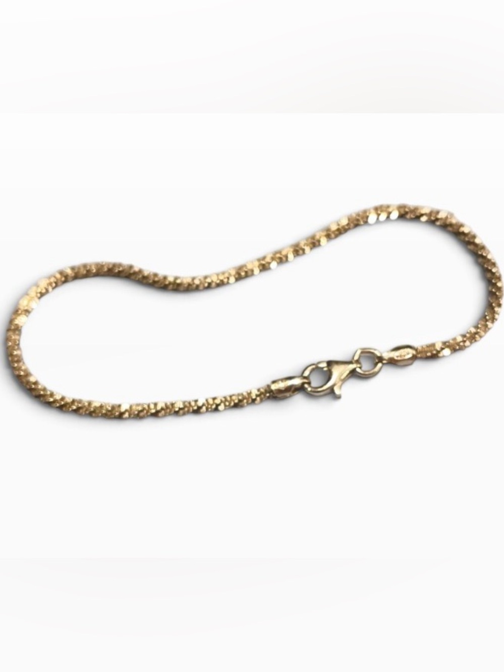 Sterling Silver Diamond Cut Rope Bracelet.